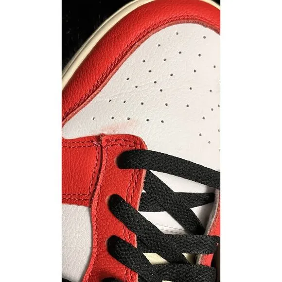 Nike Dunk Low Retro PRM Chicago Split Red Black DZ2536-600 Men's Size 9.5