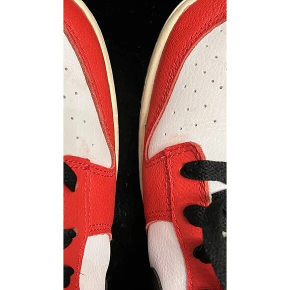 Nike Dunk Low Retro PRM Chicago Split Red Black DZ2536-600 Men's Size 9.5