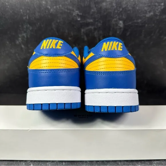 NIKE DUNK LOW RETRO UCLA MENS SHOES SIZE 9.5 BRUINS LOS ANGELES GOLD YELLOW BLUE