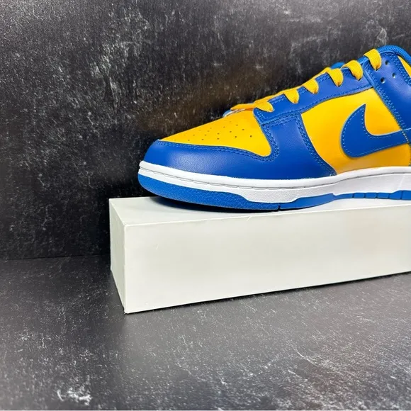NIKE DUNK LOW RETRO UCLA MENS SHOES SIZE 9.5 BRUINS LOS ANGELES GOLD YELLOW BLUE