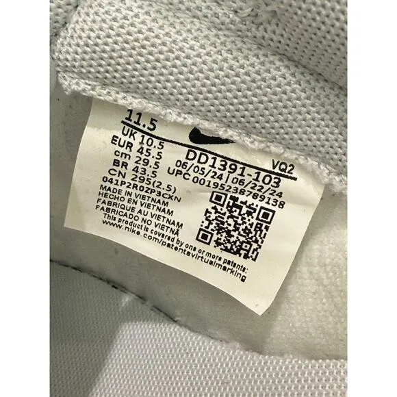 Nike Dunk Low White / Grey Fog Vast Light Pumice Phantom Bone Cool DD1391 103