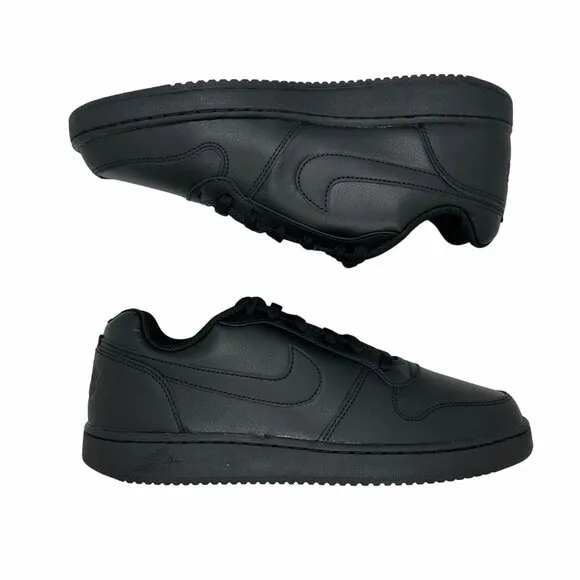 🤩Nike Ebernon Low Triple Black Athletic Basketball Men Shoes Sz 8 AQ1775-003