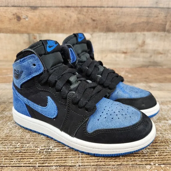 Nike Jordan 1 Retro High Kids Sz 13 C Mid OG PS AJ1 Royal Reimagined FD1412-042