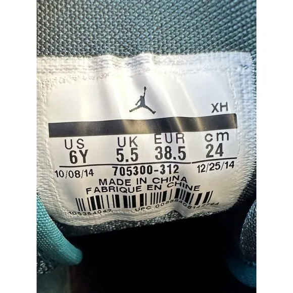 Nike Jordan 1 Retro High Russell Westbrook 705300-312 Shoes Boy Size 6Y