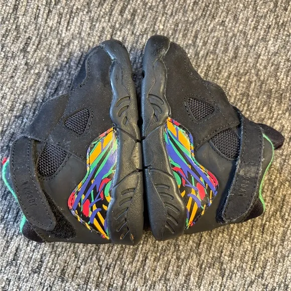 Nike Jordan 8 Retro TD US 4C Toddler Black Shoes Basketball Hi Top 305360 004
