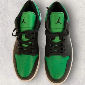 Nike Jordan Air 1 Low Shoes size 11 1/2 Black Lucky Green New in Box