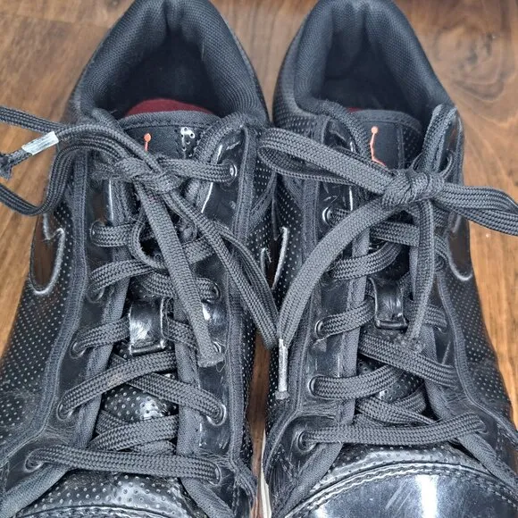 NIKE Jordan Sky High Retro Black Red Lace Up Sneakers Size 6Y Unisex