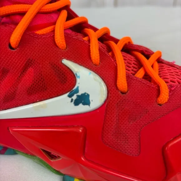 Nike LeBron Fruity Pebbles Sneakers Colorful Lace Up Unisex Tennis Shoe Sz 5.5Y