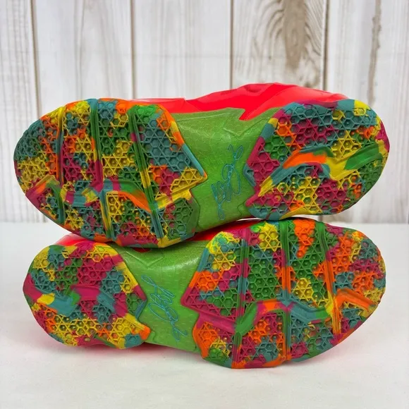 Nike LeBron Fruity Pebbles Sneakers Colorful Lace Up Unisex Tennis Shoe Sz 5.5Y
