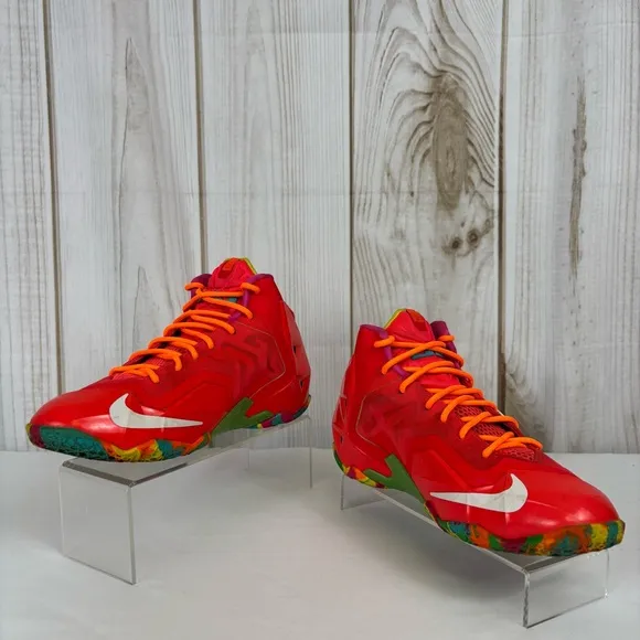 Nike LeBron Fruity Pebbles Sneakers Colorful Lace Up Unisex Tennis Shoe Sz 5.5Y