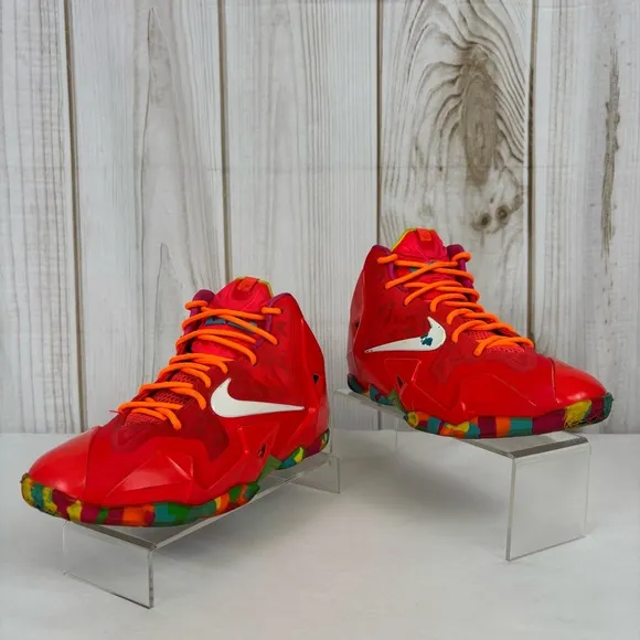 Nike LeBron Fruity Pebbles Sneakers Colorful Lace Up Unisex Tennis Shoe Sz 5.5Y