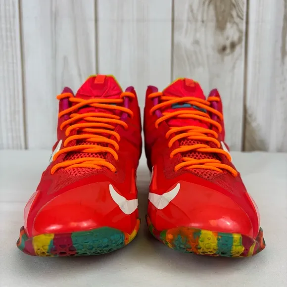Nike LeBron Fruity Pebbles Sneakers Colorful Lace Up Unisex Tennis Shoe Sz 5.5Y