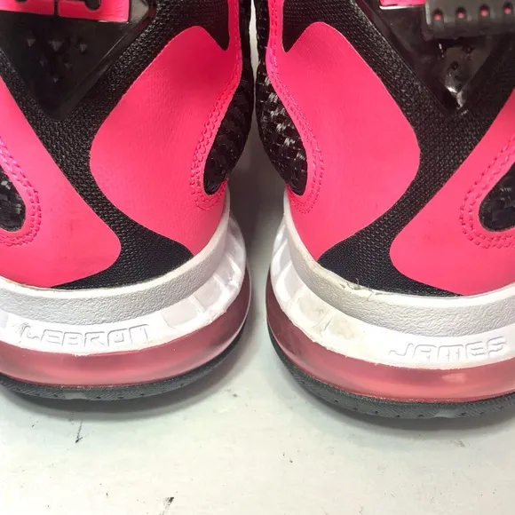 Nike Lebron James LBJ 9GS Laser Pink Basketball Shoes 472664-600 Youth Sz 7 Y