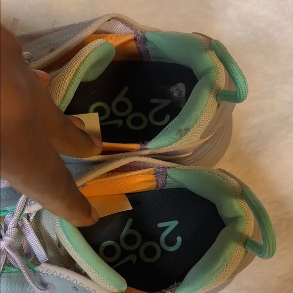 Nike Orange Green Sneakers with Fashion-Forward Design