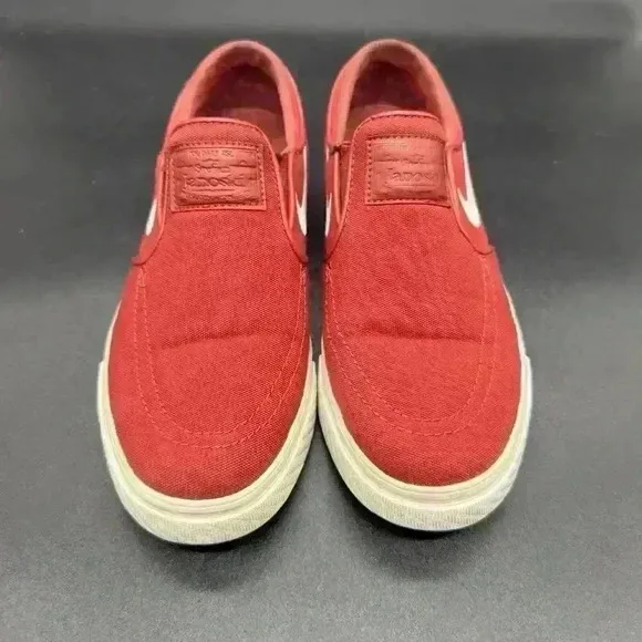 Nike Red SB STEFAN JANOSKI Men's 5 Womens 6.5 Skateboard Slip Ons 881145-619 GUC