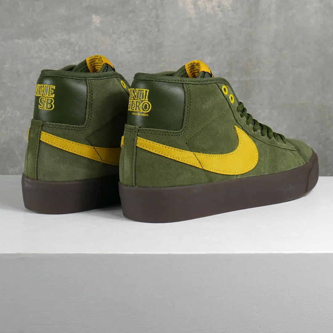 Nike SB Blazer Mid X Antihero Skateboards (Rough Green/Amarillo-Black)