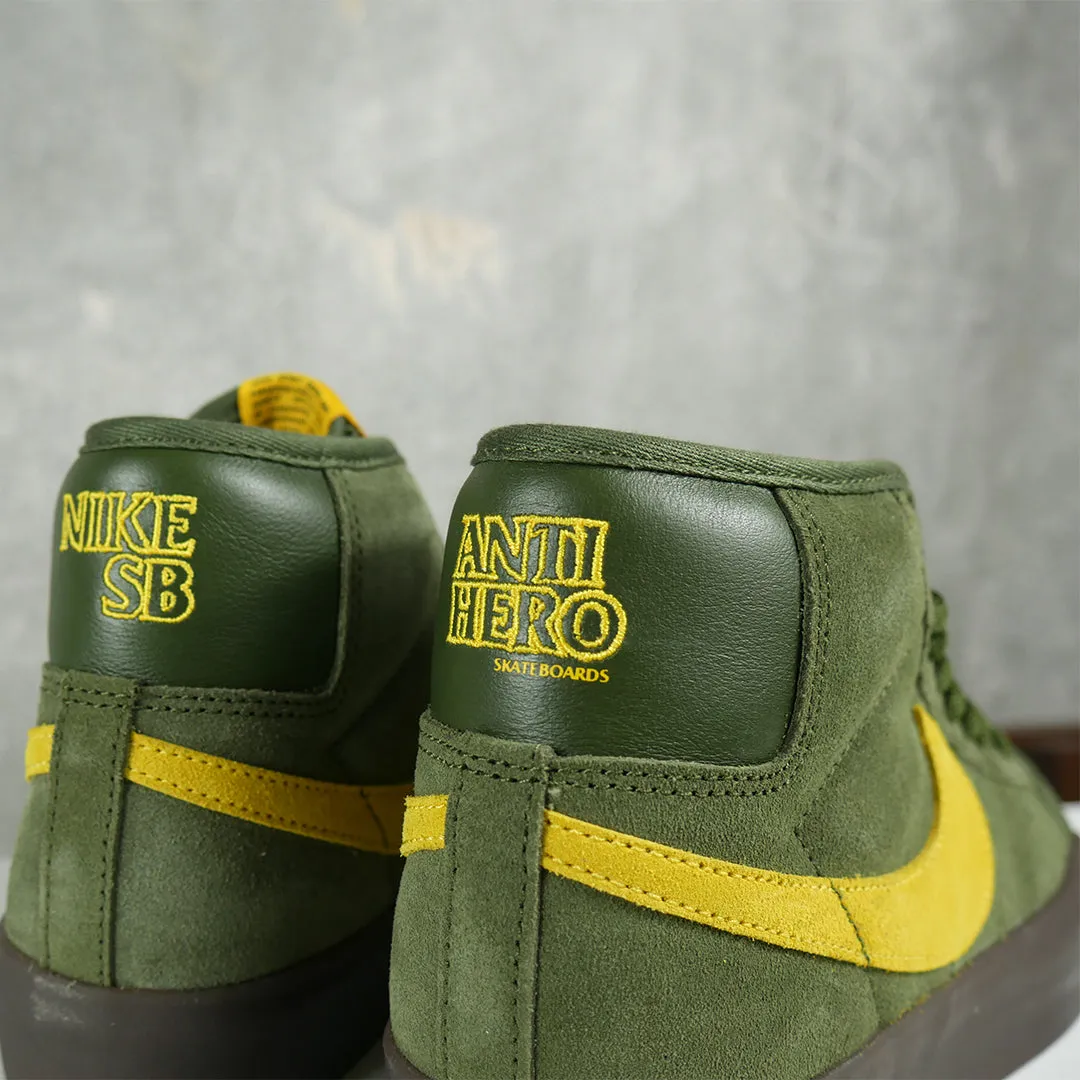 Nike SB Blazer Mid X Antihero Skateboards (Rough Green/Amarillo-Black)