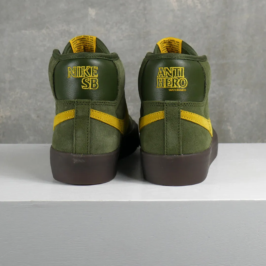 Nike SB Blazer Mid X Antihero Skateboards (Rough Green/Amarillo-Black)