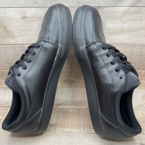 Nike SB Satire L Skateboard Sneakers Mens Size 10.5 10 1/2 Black Leather Shoes