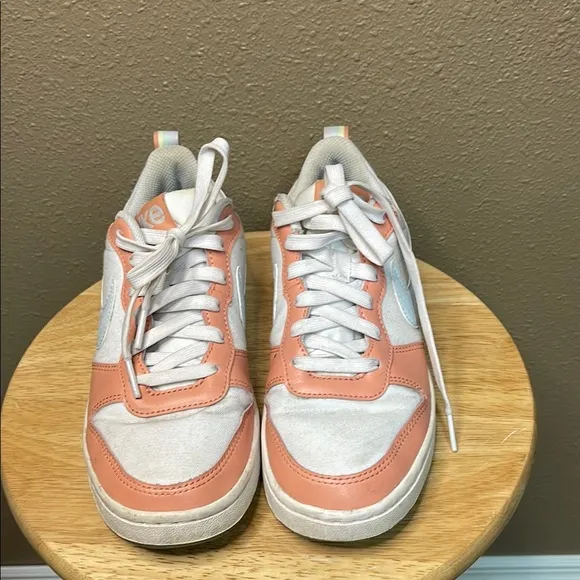 Nike SB Special Edition Court Borough Low Top White and Peach Sneakers