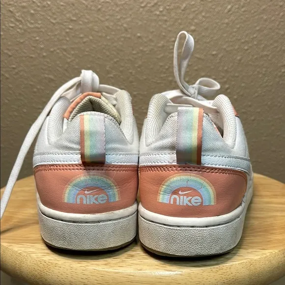 Nike SB Special Edition Court Borough Low Top White and Peach Sneakers