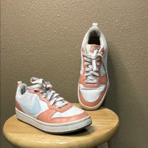 Nike SB Special Edition Court Borough Low Top White and Peach Sneakers