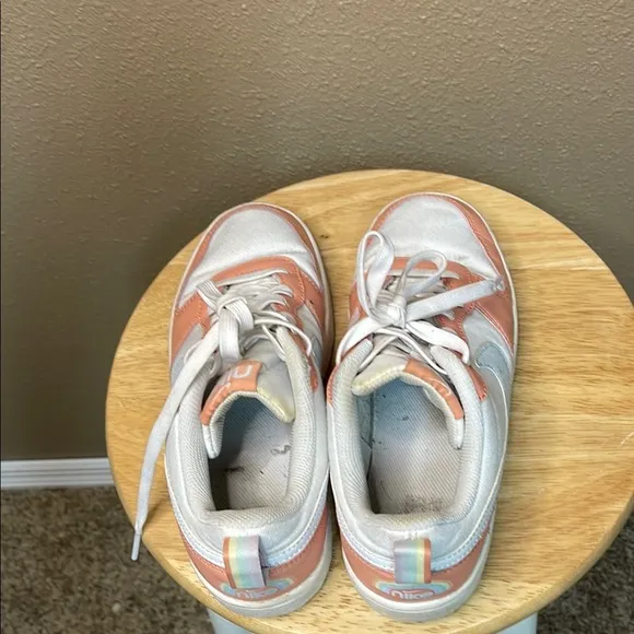 Nike SB Special Edition Court Borough Low Top White and Peach Sneakers