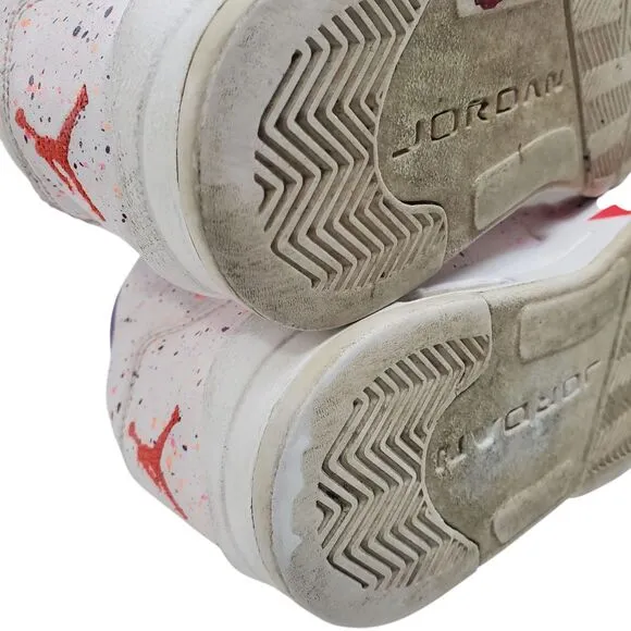 NIKE Shoes AIR JORDAN 5 RETRO GG Kids Size 5.5Y EASTER Paint Splatter CT1605-100