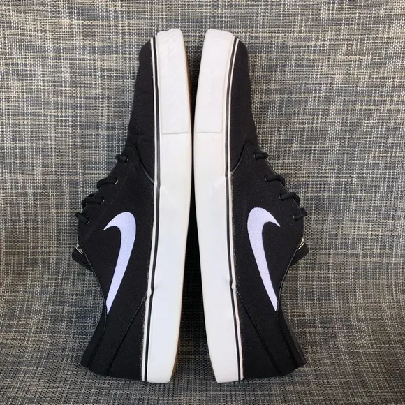 Nike Skateboard Zoom Stefan Janoski Sneakers Black Canvas Shoes Men's size 12