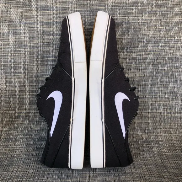 Nike Skateboard Zoom Stefan Janoski Sneakers Black Canvas Shoes Men's size 12