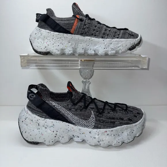 Nike Space Hippie Gray and Black Athletic Shoes with Textured Upper