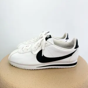 Nike Women’s Classic Cortez Panda Black and White Skinny Tennis Shoes