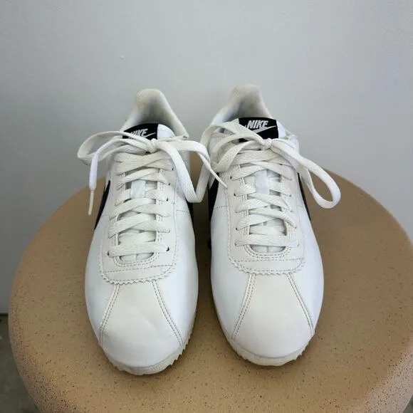 Nike Women’s Classic Cortez Panda Black and White Skinny Tennis Shoes