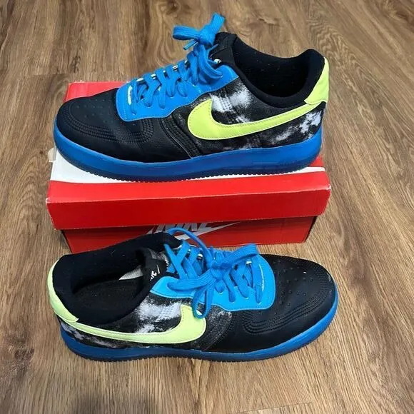 NIKE AF1 Air Force one black blue shoes sneakers men’s 10