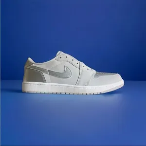 Nike Air Jordan 1 Retro Low OG Shoes Gray Metallic Silver CZ0790-002 Men's 12