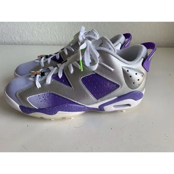 Nike Air Jordan Retro 6 NRG U23 Golf Purple Metallic Silver FD0205-055 Men 10.5