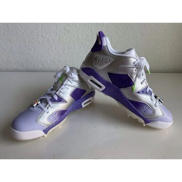 Nike Air Jordan Retro 6 NRG U23 Golf Purple Metallic Silver FD0205-055 Men 10.5