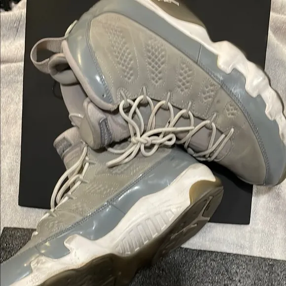 Nine air jordan 9 cool gray 2012 retro Men's Gray High-Top Sneakers
