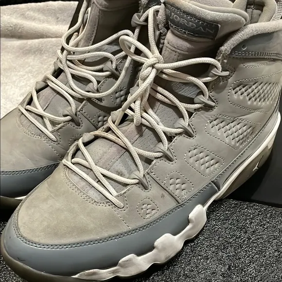 Nine air jordan 9 cool gray 2012 retro Men's Gray High-Top Sneakers