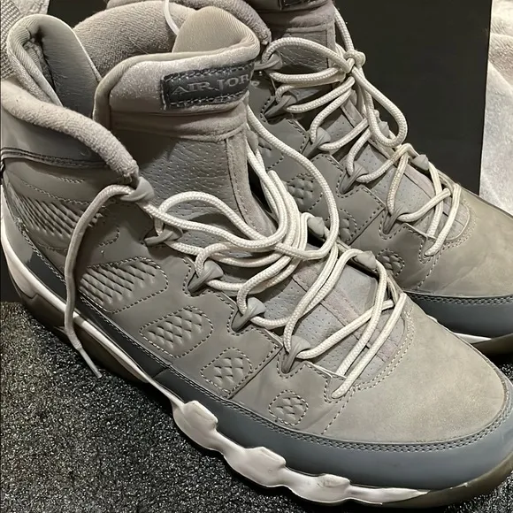 Nine air jordan 9 cool gray 2012 retro Men's Gray High-Top Sneakers