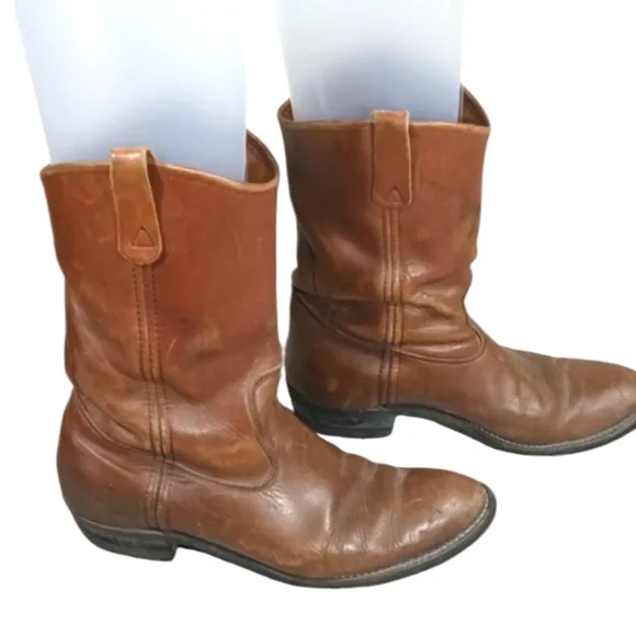 Nitrene Vintage Brown Leather Man's Boots Size 8.5 D