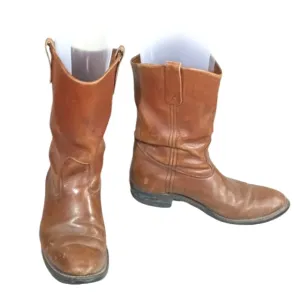 Nitrene Vintage Brown Leather Man's Boots Size 8.5 D