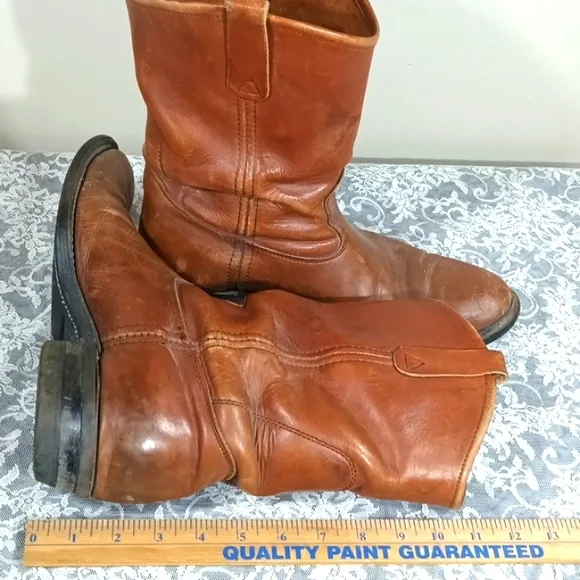 Nitrene Vintage Brown Leather Man's Boots Size 8.5 D