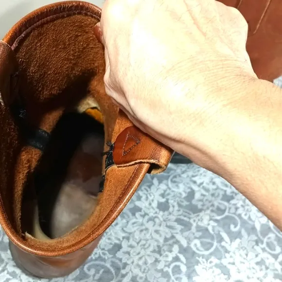 Nitrene Vintage Brown Leather Man's Boots Size 8.5 D