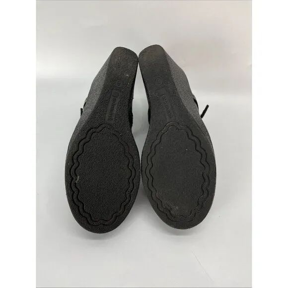 No Boundaries Mary Jane Wedge Shoes Womens 8 Black Phoebe Chunky Y2K
