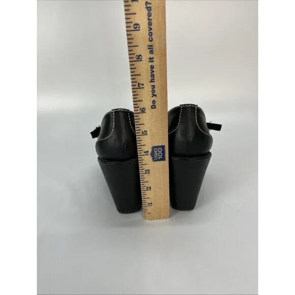 No Boundaries Mary Jane Wedge Shoes Womens 8 Black Phoebe Chunky Y2K