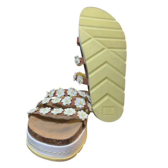NOBO Floral Platform Y2K Romantic Flower Power Hippie Boho Summery Sandals