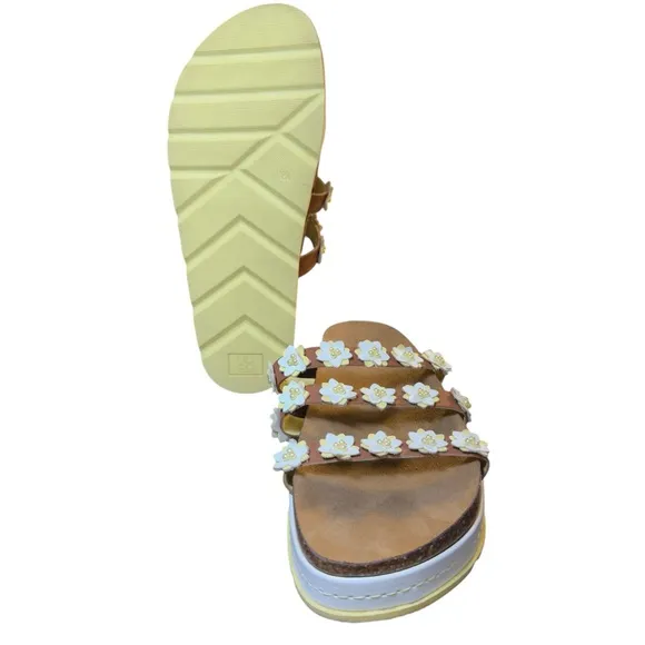NOBO Floral Platform Y2K Romantic Flower Power Hippie Boho Summery Sandals