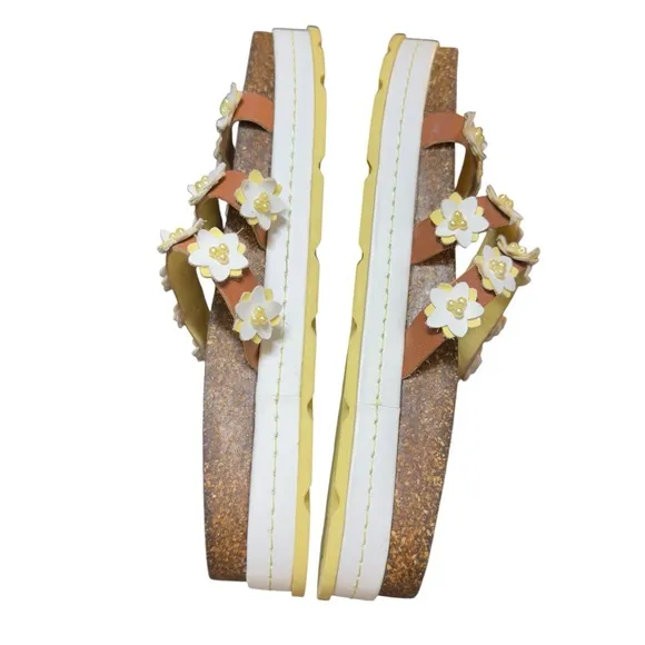 NOBO Floral Platform Y2K Romantic Flower Power Hippie Boho Summery Sandals