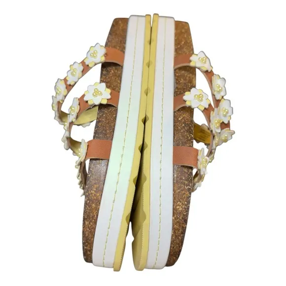 NOBO Floral Platform Y2K Romantic Flower Power Hippie Boho Summery Sandals